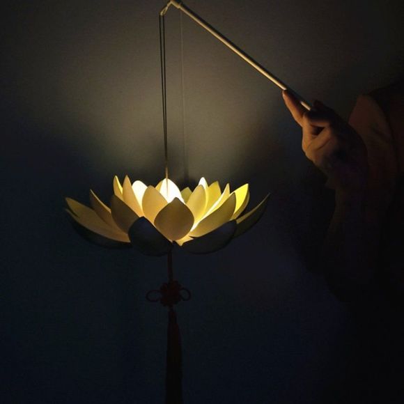 Premium Portable Lotus Lantern | LED Festival Lamp - Picture 3 of 9